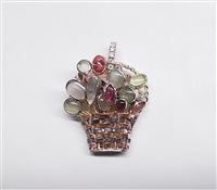 Pendente Soprana Donna in Oro rosa Tormalina VASO TORMALINE